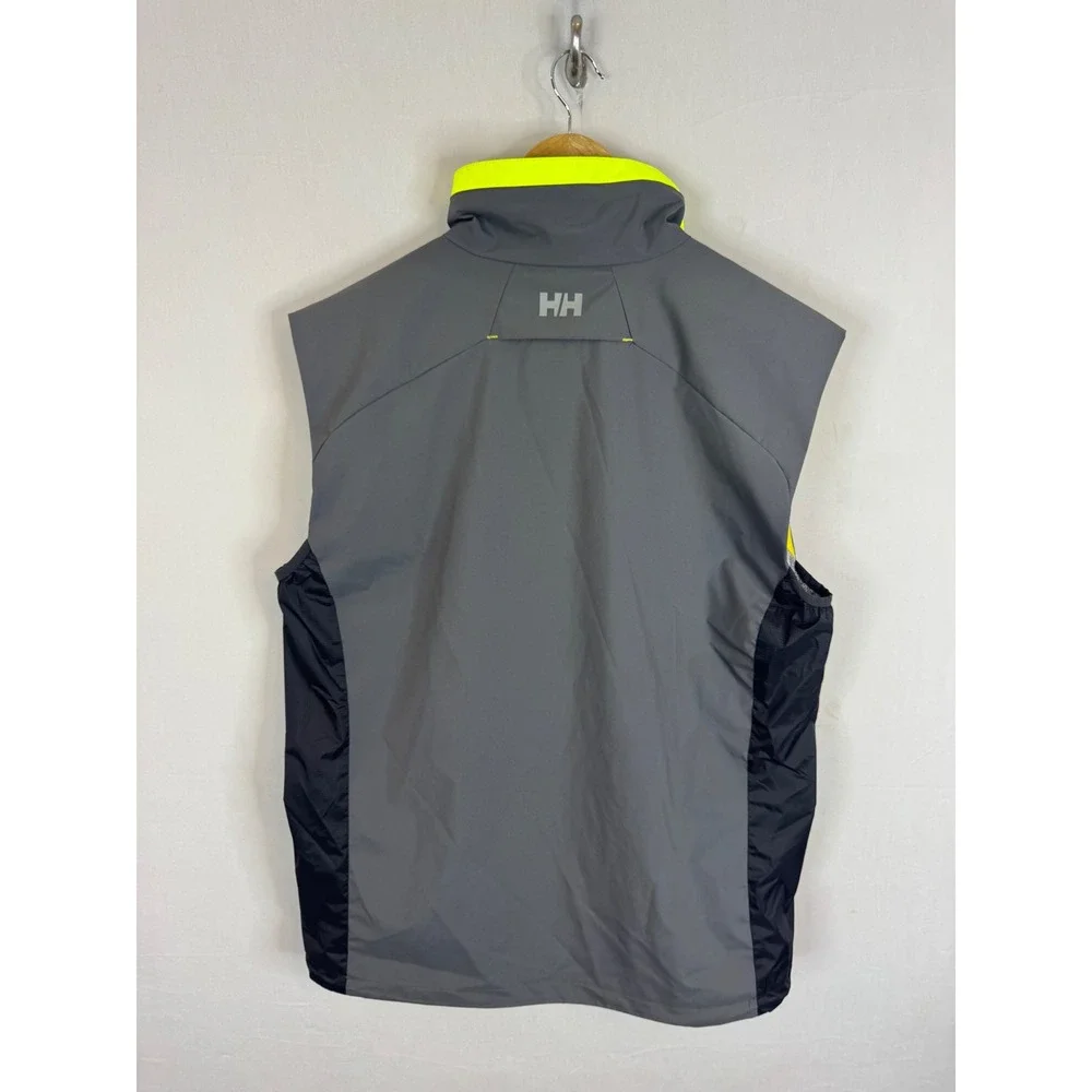 Helly Hansen Speed Performance HH Vest Grey Neon Yellow Full Zip Mens XL